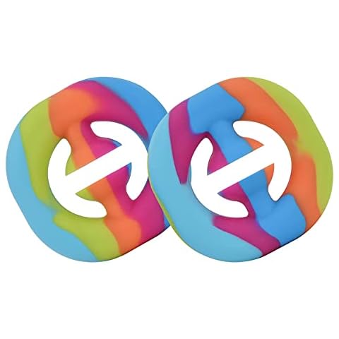[2 Pack]- Fidget Snapper, Colorful Snapper Toys For Kids, Rainbow Pop Snappers, Best Toys of Stress Relief, Great Birthday, Christmas & Party Gift Choice For Girls, Boys & Adults Cover