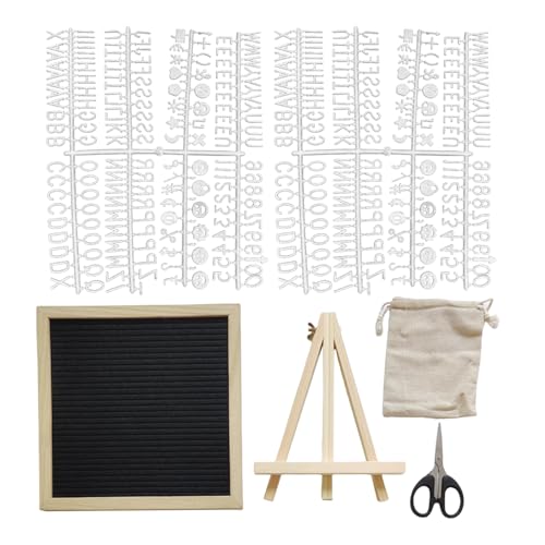 Biniveil Board with Letters Changeable | Sign Board with Changeable Letters | Wooden Frame 9.84X9.84Inch Felt Bulletin Billboard for Christmas Birthday Wedding Event Display Cafe Restaurant School