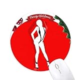 Stand Bikini Beauty Woman Rund um Gummi Maus Pad Weihnachtsbaum Mat