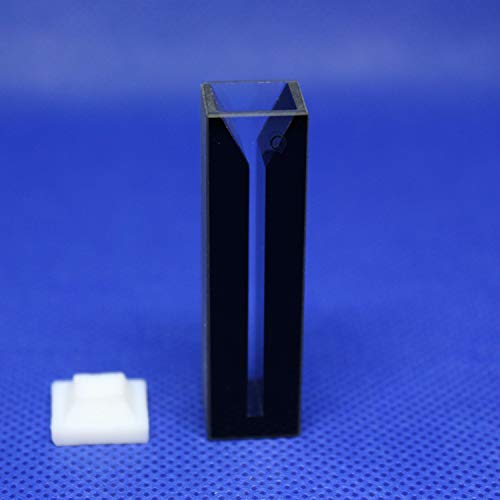 Quartz Micro Cell Black Walls with Lid, Set of 2pcs, Quartz Cuvette