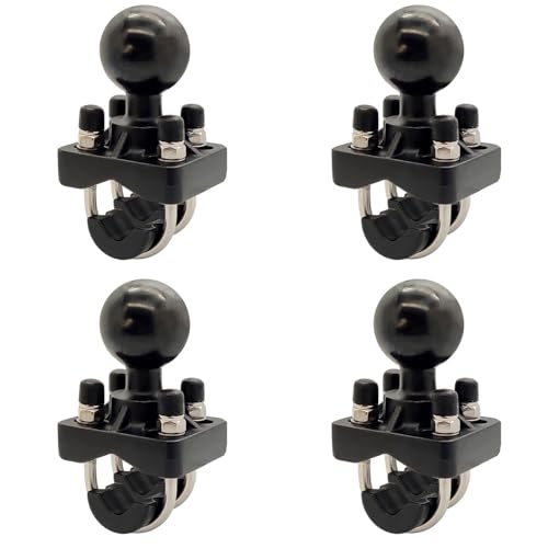 Base de rail de guidon double U-boulon contre les vibrations pour caméra de moto vélo