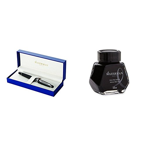 Stylo plume Waterman Expert noir mat pour éviter les ratures avec encre 50ml