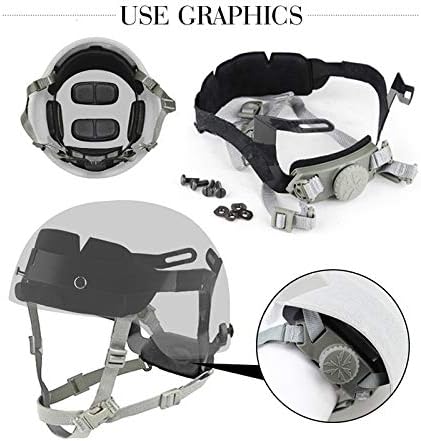 Tactical Fast Helmet Adjustable Strap Hunting Wargame Helmet Inner Locking Strap System Military Airsoft Helmet Accessories