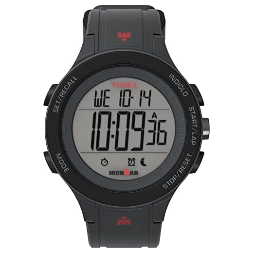 Timex Ironman - Reloj digital para hombre con correa de silicona gris de 42mm TW5M48900