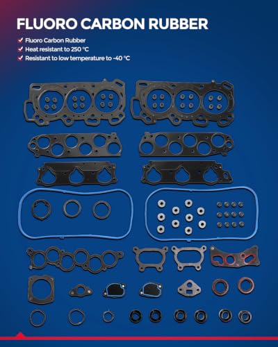 Image of KAX Engine Cylinder Head Gasket Set Compatible with Honda Odyssey 2005-2010, Pilot 2005-2008 3.5L, Acura MDX 2003-2006, Head Gasket Kit, OE# HS26265PT-5, HS54578A