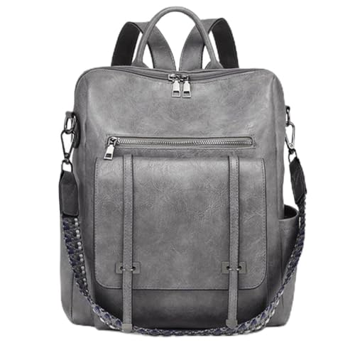 Sac à dos et sac d'école vintage gris pour le travail et voyages