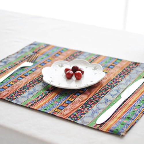 Set de table rectangulaire lavable pour repas de famille et brunchs