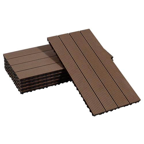 CCLIFE Dalle Terrasse Exterieur, Dalles Clipsables Exterieur, Dalle WPC Résistant aux...