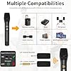 voijump Wireless Microphones, Metal UHF Dual Handheld Dynamic Mic System,Microfonos Inalambricos with Rechargeable Receiver,200ft Range,for Karaoke, Speech, Wedding, Church, PA System,Singing Machine #4