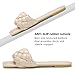 ATHMILE Braided Womens Sandals Square Open Toe Fashion Slide Sandals Women Dressy Summer Flat Beach Beige 2025 Size 7