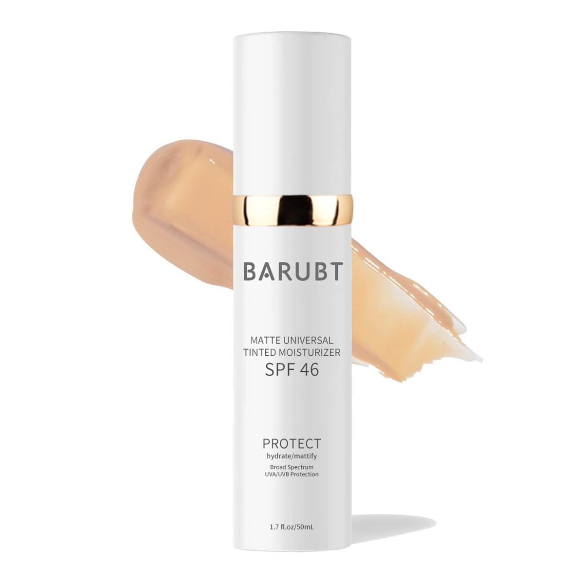 Tinted Facial Moisturizer with SPF 46 Face Sunscreen Moisturizer Hydrating Skin Care Vegan Squalane
