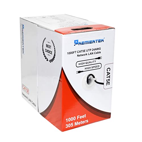 Cable Premiertek Cat5e UTP 1000 pies Negro miniatura 2