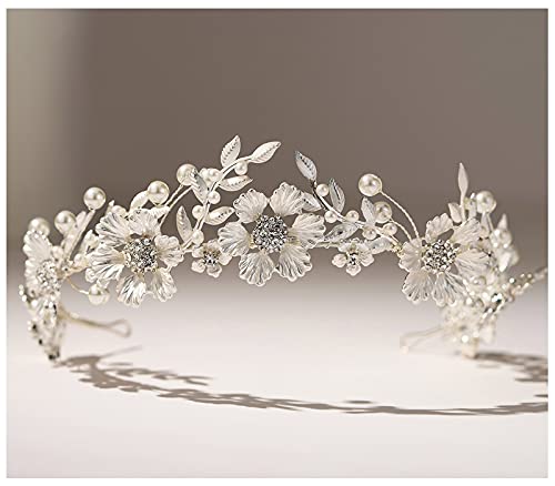 Sweetv Bridal Headband Silver Tiara For Bride Headpieces For Wedding Hair Accessories For Brides Prom Photography #TOP12