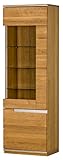  Vitrine Vitrinenschrank Standvitrine TORINO Eiche Massiv, Möbel Montiert !!! (Ohne Beleuchtung)
