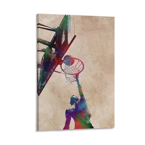 Poster basket-ball POLIUAWS : Décoration murale design pour chambre d'ado - 5