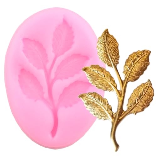 XMOLDNMS Tree Branch Silicone Mold Twig Branch Leaves Fondant Molds For Cake Decorating Cupcake...