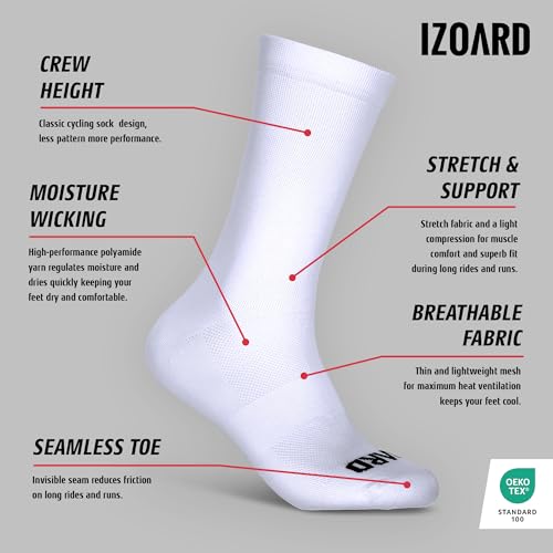 Performance Cycling Socks – Compression, Moisture-Wicking Crew Bike Socks4