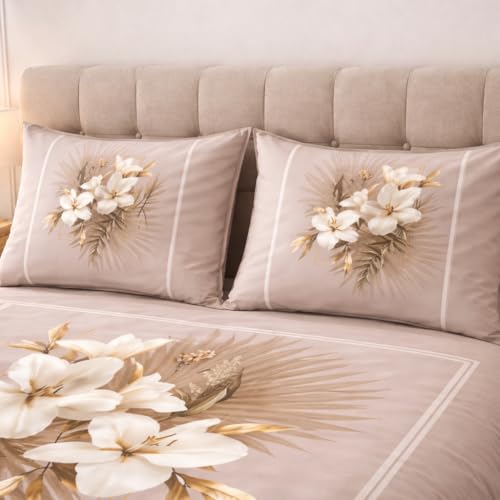 Image of DECORUM Premium 7D Digital Printed Cotton BEDSHEET (90 X 100) Inch with 2 King Size Pillow Covers - HIGH-Definition Design & Superior Comfort (Heavy Quality) BEDSHEET