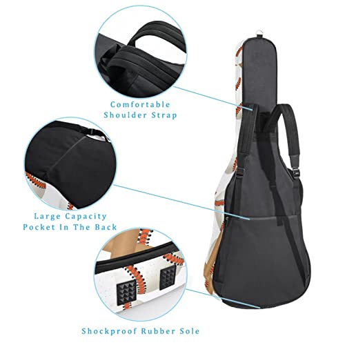 Housse de transport imperméable en tissu Oxford avec bandoulière réglable pour guitare Motif batte de baseball et balles - Les Beatles, Paul McCartney, John Lennon, RIngo Starr, George Harrison Housse de transport imperméable en tissu Oxford avec bandoulière réglable pour guitare Motif batte de baseball et balles – Image 4