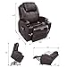 U-MAX Lift Recliner Power Lift Chair for Elderly Wall Hugger PU Leather with Remote Control (Brown)