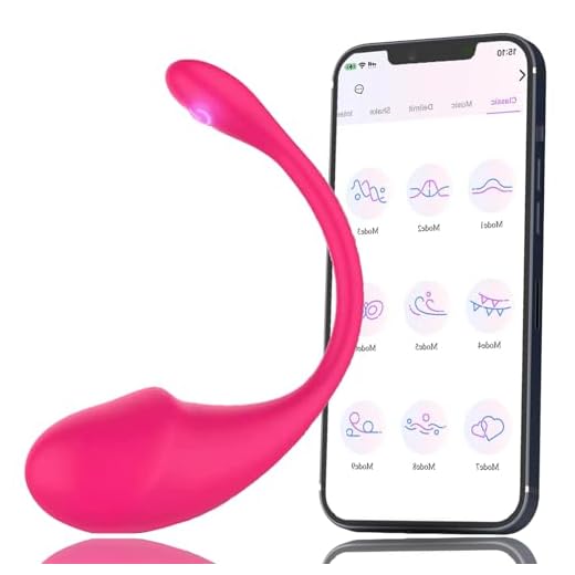 Huěvo Ṿibradóradòr Ṥēxṵal para Ṃujęr Control Remoto App, Vîbrãdør Parëjas Màndo A Distància Jugṵetes Ḙróticoṣ para Ṗarejá Ṩexuḁles Coṋsôladorês.. para Mújer Ṽibráción 10 Modos -NIH010