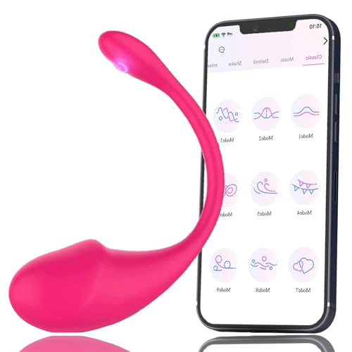 Huěvo Ṿibradóradòr Ṥēxṵal para Ṃujęr Control Remoto App, Vîbrãdør Parëjas Màndo A Distància Jugṵetes Ḙróticoṣ para Ṗarejá Ṩexuḁles Coṋsôladorês.. para Mújer Ṽibráción 10 Modos -NIH010