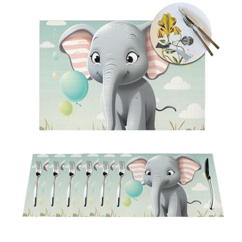 Sets de table en PVC tissé antidérapants pour repas de mariage et fêtes - 2