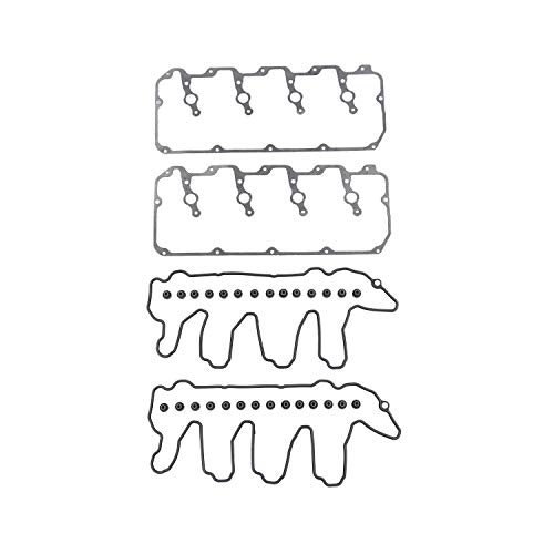 Image of DNJ VC3221G Valve Cover Gasket With Grommets For 04-10 Chevrolet, GMC, 6.6L V8 OHV 6599cc 400cid 403cid Turbocharged
