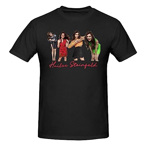 Photo de GNHFNM Hailee Steinfeld T-shirt classique unisexe en coton pour homme et femme Noir, Noir , M