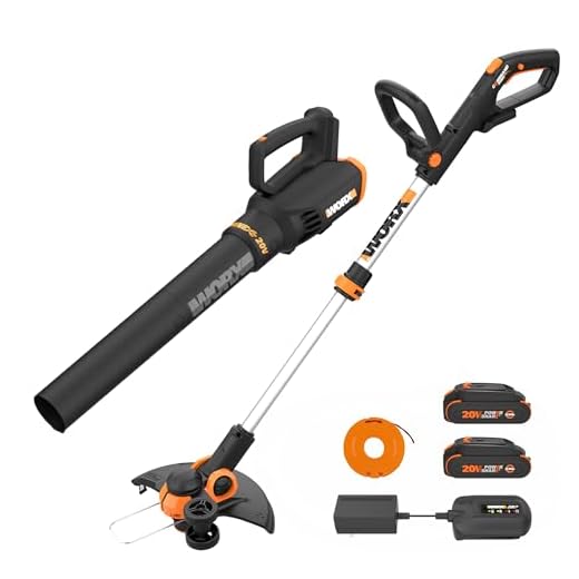WORX 20V 12" Trimmer & 360 CFM Blower Combo