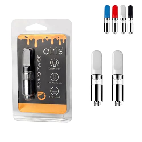 【正規品】 Airis QQ Wax カートリッジ 交換用アトマイザー Airistech Quaser エアリス クエーサー CBDワックス専用 510スレッド対応 ニコチンなしリキッドなし (ホワイト-2個)