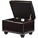 FIRST HILL FHW Deep Tufting Storage Ottoman, Espresso
