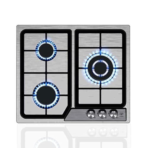 Lista de Parrilla de Empotrar más recomendados. 50 AVERA Parrilla de 3 Quemadores 58.5cm Acero Inoxidable, Empotrable, Soportes de Hierro Fundido, Encendido Electronico, Perillas Metalicas, Estufa, Compatible con Gas LP y Gas...