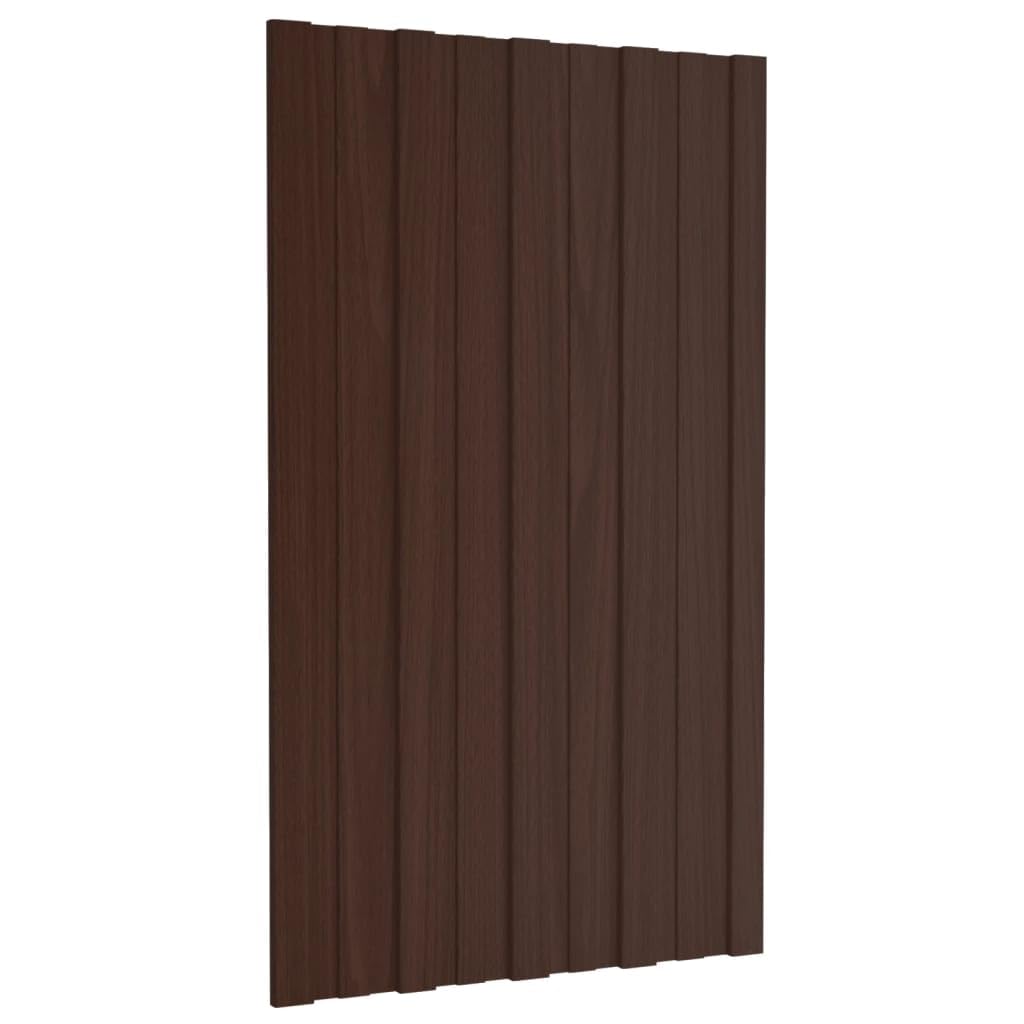 Genérico Panel para tejado Acero galvanizado marrón 36 Unidades 80x45 cm,Techo-317206