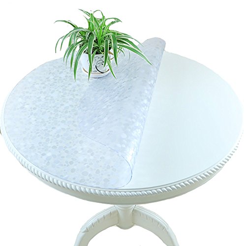 Nappe imperméable ronde en verre doux | Tapis de café isolant et lavable