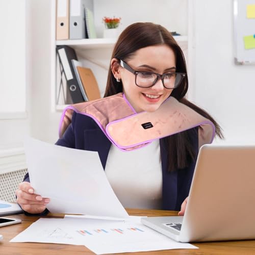 Almofada de aquecimento para pescoço e ombros, envoltório aquecido para pescoço e ombros | Envoltóri