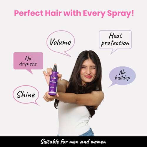 Image of 2.Oh! Italian 3-in-1 Hair Styling Spray | Heat Protectant | Volumizer | With Panthenol and Proteins | No Residue Shine Spray | Natural Hold for Men and Women- 100ml