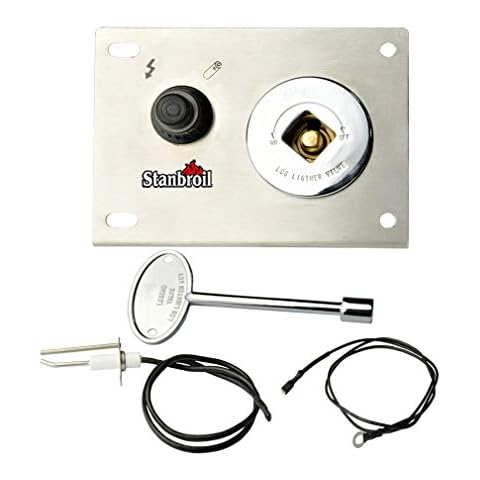 Stanbroil Fire Pit Gas Burner Spark Ignition Kit – Including Push Button Igniter Gas Shut-Off Valve with Key Cover