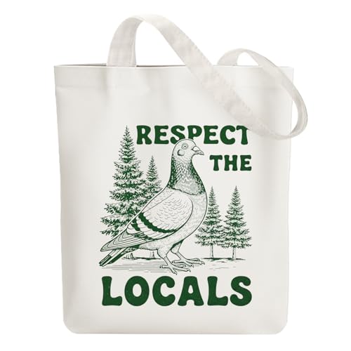 ANATTASOUL Baumwolltasche Personalisiert mit Lustige Taube Leinwand Geschenk Tragetasche für Damen Freundin Mama Schwestern Ehefrau Geburtstag Muttertag Tasche