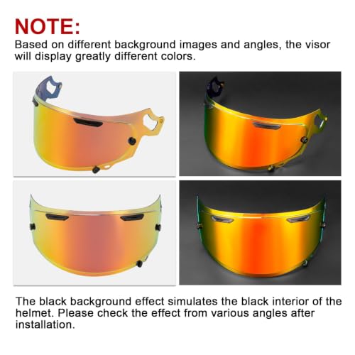 Image of PSLER Shatterproof Helmet Visor for Regent X Corsair-X Quantum-X,Deep Red