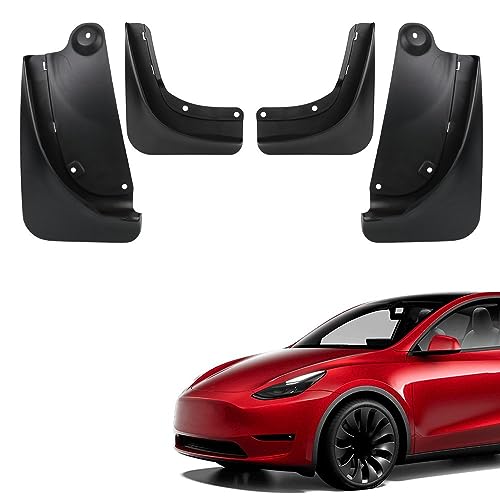 Guardabarros para Tesla Model Y contra salpicaduras de lodo en ruedas traseras 6