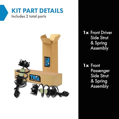 Image of TRQ Front Strut and Spring Assembly Set 2 Piece | For 2007-2012 Dodge Caliber 07-10 Jeep Compass 07-10 Patriot
