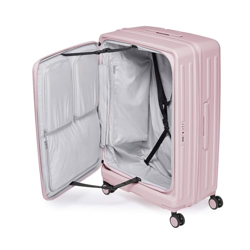 Image of Acer Barcelona Suitcase, 25 inch Check-in, with 360 Degree Spin 8 Wheels, TSA locak, Top Opening, Expandable, Recycled Polyester Material, Pink