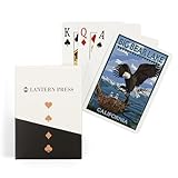 Lantern Press Big Bear Lake, California, Bald Eagle and Chicks, 52 Playing Cards for Adults, Poker Size Card Deck