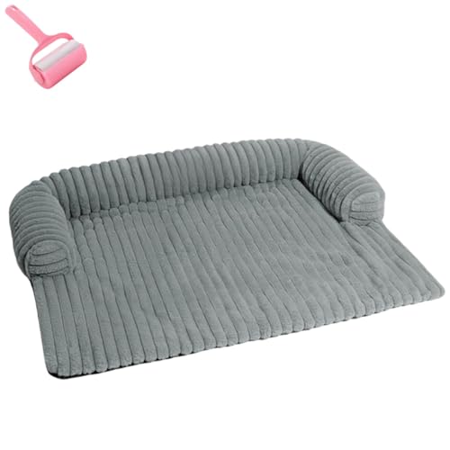 Generico Fuzzy Pet Couch Cover for Sofa,Removable Washable Calming Dog Sofa Bed,Plush Dog Mat Furniture Protector with Anti-Slip Bottom,Couch Bed for Large Medium Small Dogs And Cats