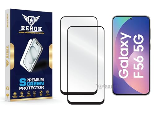 Image of Gorilla Tempered Glass Screen Protector Compatible with Samsung Galaxy F56 [Pack of 2] | Edge-to-Edge, Bubble-Free, Case Friendly, Easy Installation Kit