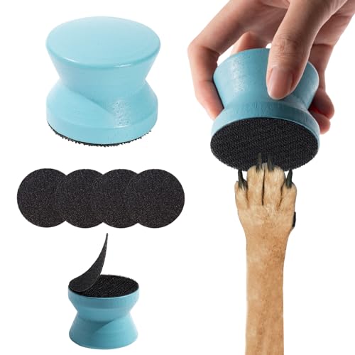 Rislobx Dog Nail File with 4pcs Replaceable Sandpaper Portable Dog Nail Scratch Board Small Dog Nail File Wood Dog Nail Scratch Pad for Puppy
