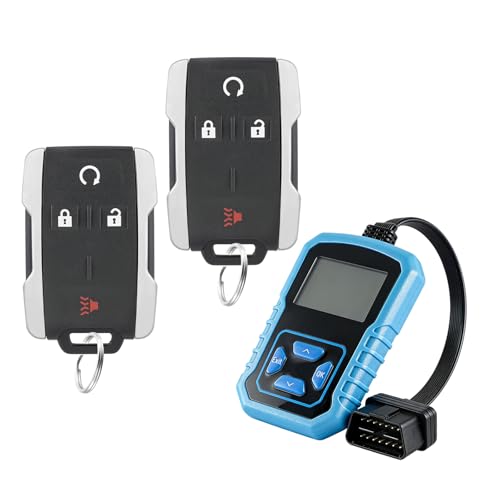 at Home DIY Key Fob Remote Replacement kit for Chevy Silverado 1500 2500 3500 GMC Sierra 2014-2018 Chevy Colorado GMC Canyon 2015-2020 M3N-32337100 with Easy Simple OBD Tool