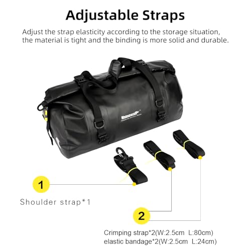 Rhinowalk 20L Motorrad & Fahrradtasche Wasserdicht Hecktasche Satteltasche Schultertasche – Reisegepäck für Outdoor Touren