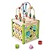 Produktbild EverEarth Mein erster großer Aktivitätswürfel aus nachhaltigem Holz - Kinderspielzeug mit Motorikschleife - Kinder Spiele Center mit unbedenklichen Wasserfarben - Spielwürfel EE32695